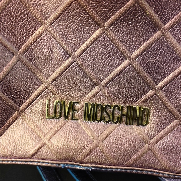 Love Moschino Metallic Pirple Quilted Mini Backpack main image 4